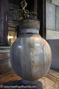 This mable jar inside Hagia Sofia, was carved from one solid piece of marble
