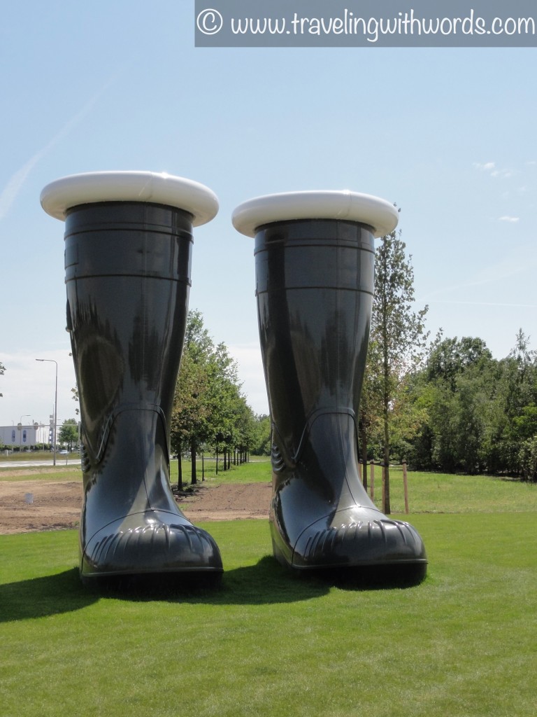 These boots greeted us before we entered the park